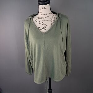 Aerie Pullover Adult Green Size XS Hooded Sweatshirt Pocket Womens NWT